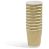 Sale Gifi Gobelet cartonné extérieur cannelé beige et blanc 20 cl x10