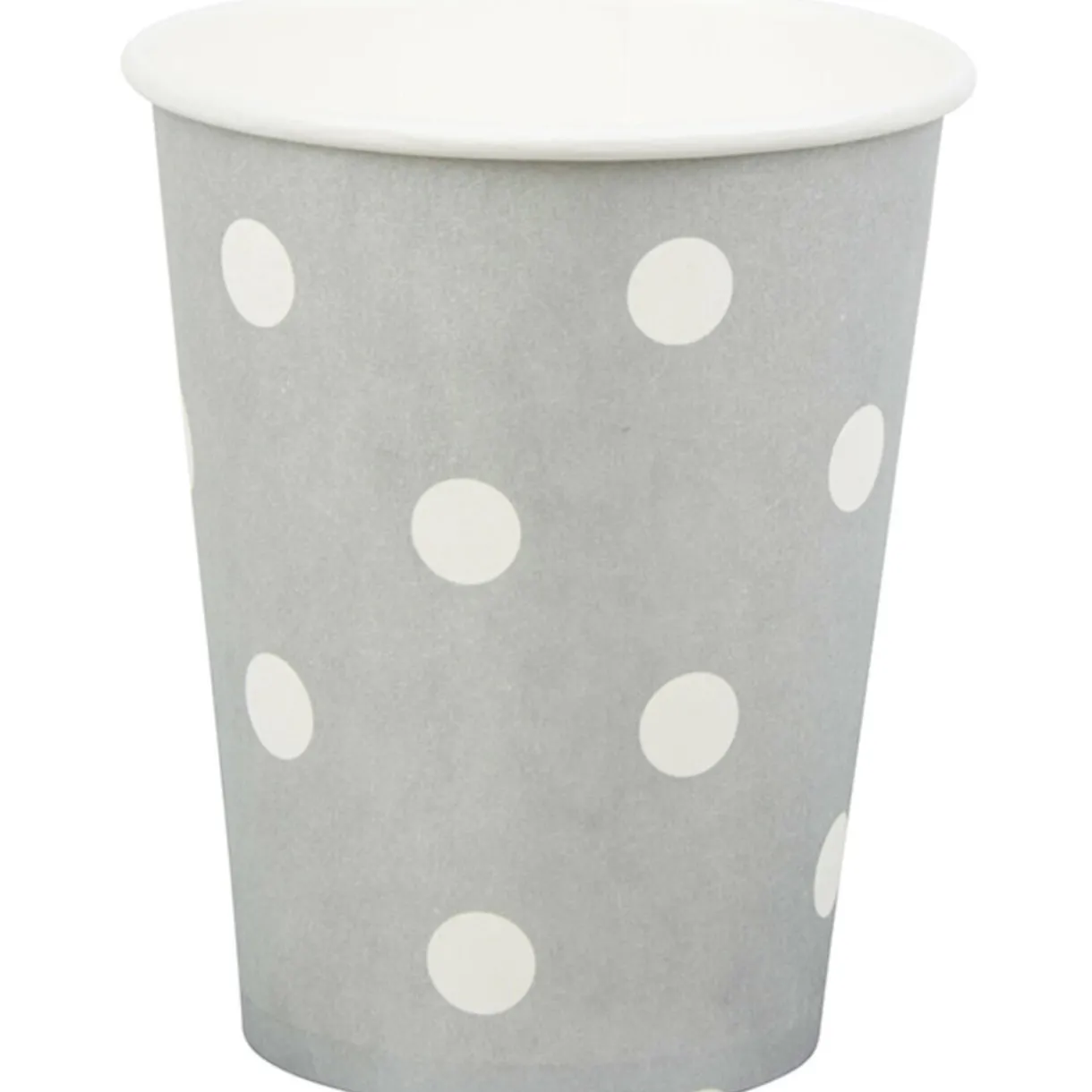 Outlet Gifi Gobelet en carton argenté design pois blancs x10