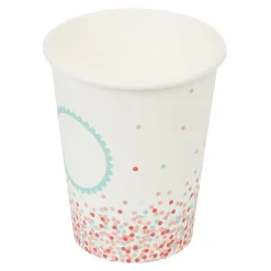 Sale Gifi Gobelet en carton design chandeleur pois multicolores