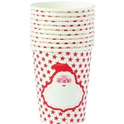 Clearance Gifi Gobelet en carton fond blanc design père noël 25 cl x10
