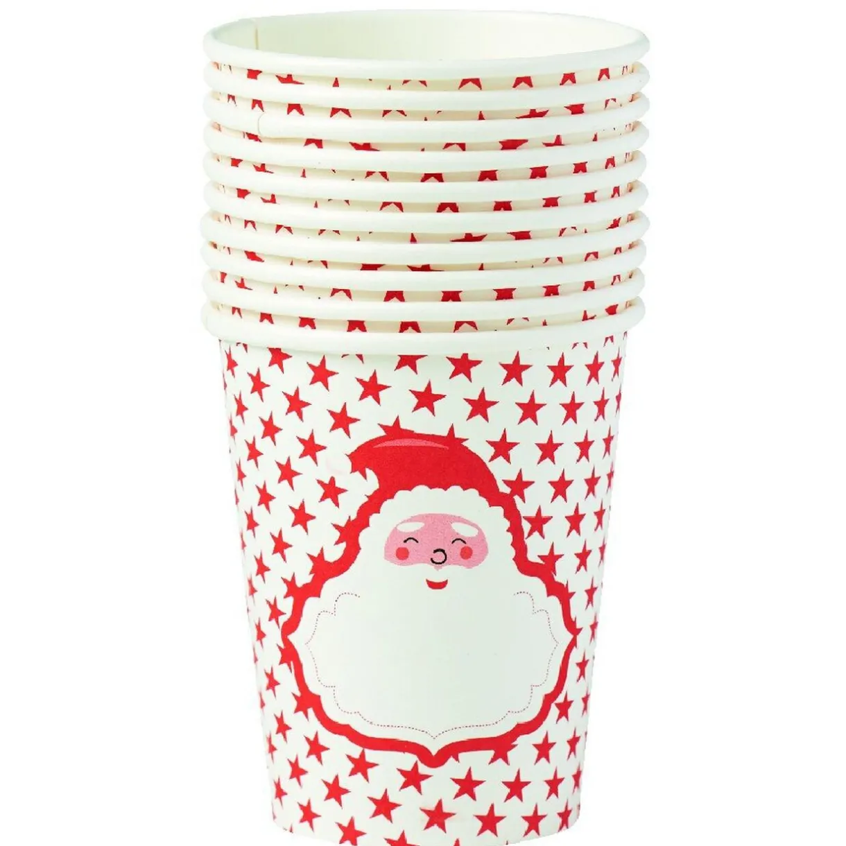 Clearance Gifi Gobelet en carton fond blanc design père noël 25 cl x10