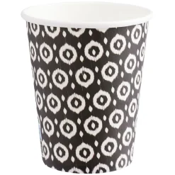 Sale Gifi Gobelet en carton imprimé noir et blanc 24 cl x12