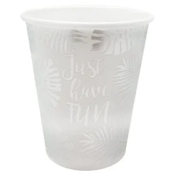 Outlet Gifi Gobelet jetable design feuilles grises x10