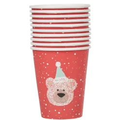 Clearance Gifi Gobelet jetable design ourson rouge et blanc x10