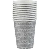Outlet Gifi Gobelet jetable motif crochet croix gris et blanc 25 cl x10