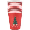 Outlet Gifi Gobelet jetable Noël Merry Christmas sapin rouge 25 cl x10