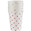 Sale Gifi Gobelet jetable Noël motif pois flocon rouge blanc 25cl x10