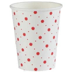 Sale Gifi Gobelet jetable Noël motif pois flocon rouge blanc 25cl x10
