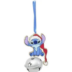 Gifi Grelot Disney Stitch bleu et gris à suspendre bois Ø6xH11cm^ Décoration Sapin