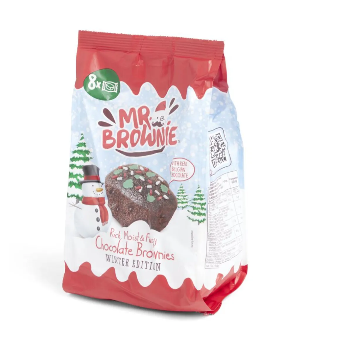 New Gifi Gâteau brownie chocolat belge Noël sachet individuel 200gr