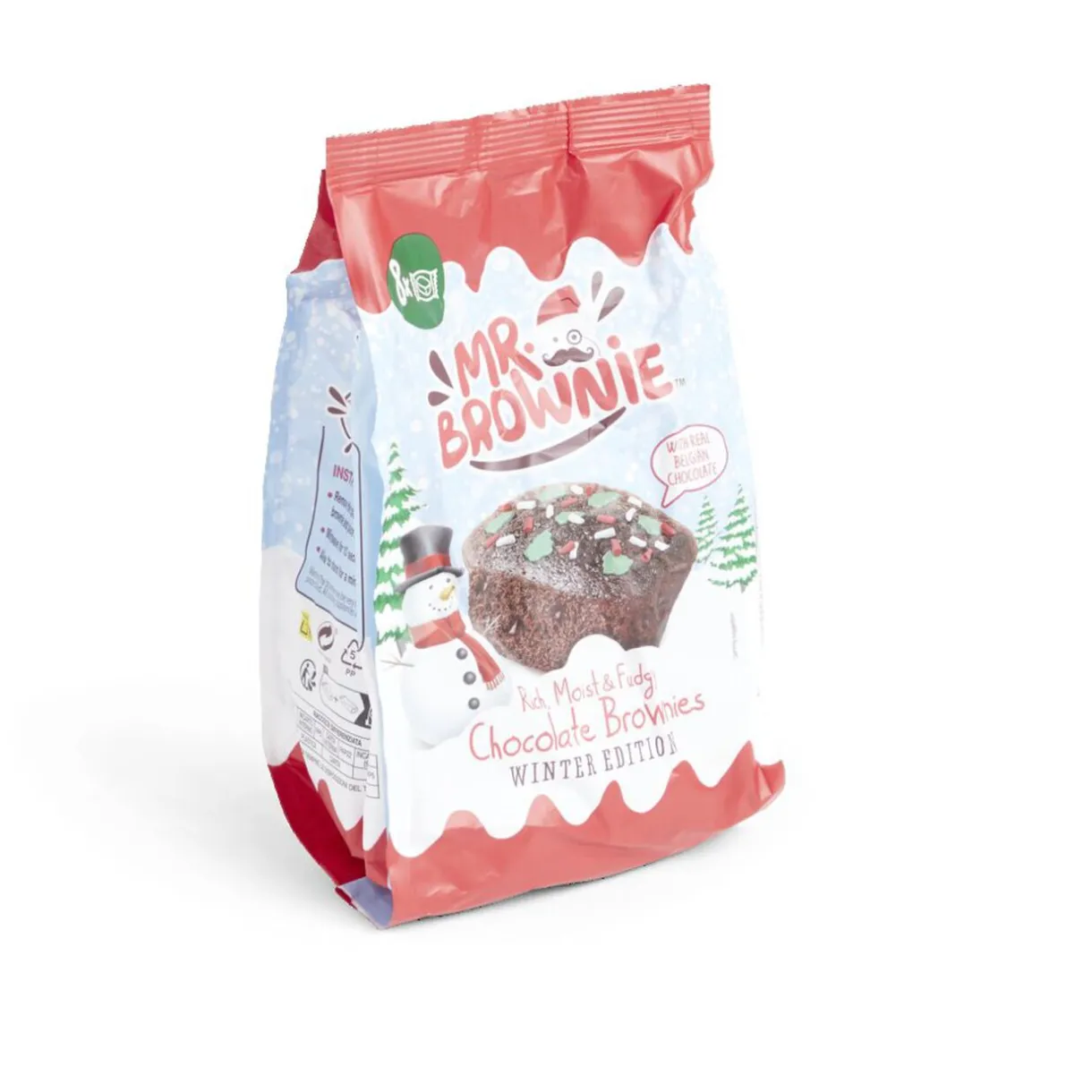 New Gifi Gâteau brownie chocolat belge Noël sachet individuel 200gr