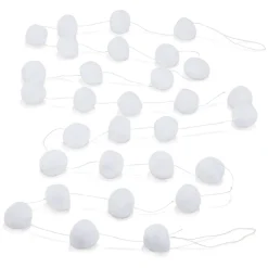 Gifi Guirlande 30 boules de neige blanc 1,8 m^ Décoration Sapin