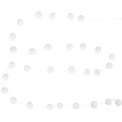 Gifi Guirlande 30 boules de neige blanc 1,8 m^ Décoration Sapin