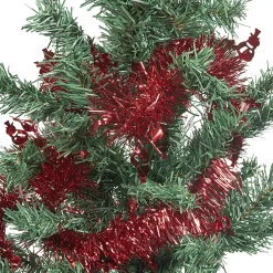 Outlet Gifi Guirlande de Noël à brins rouge scintillant L 3 m