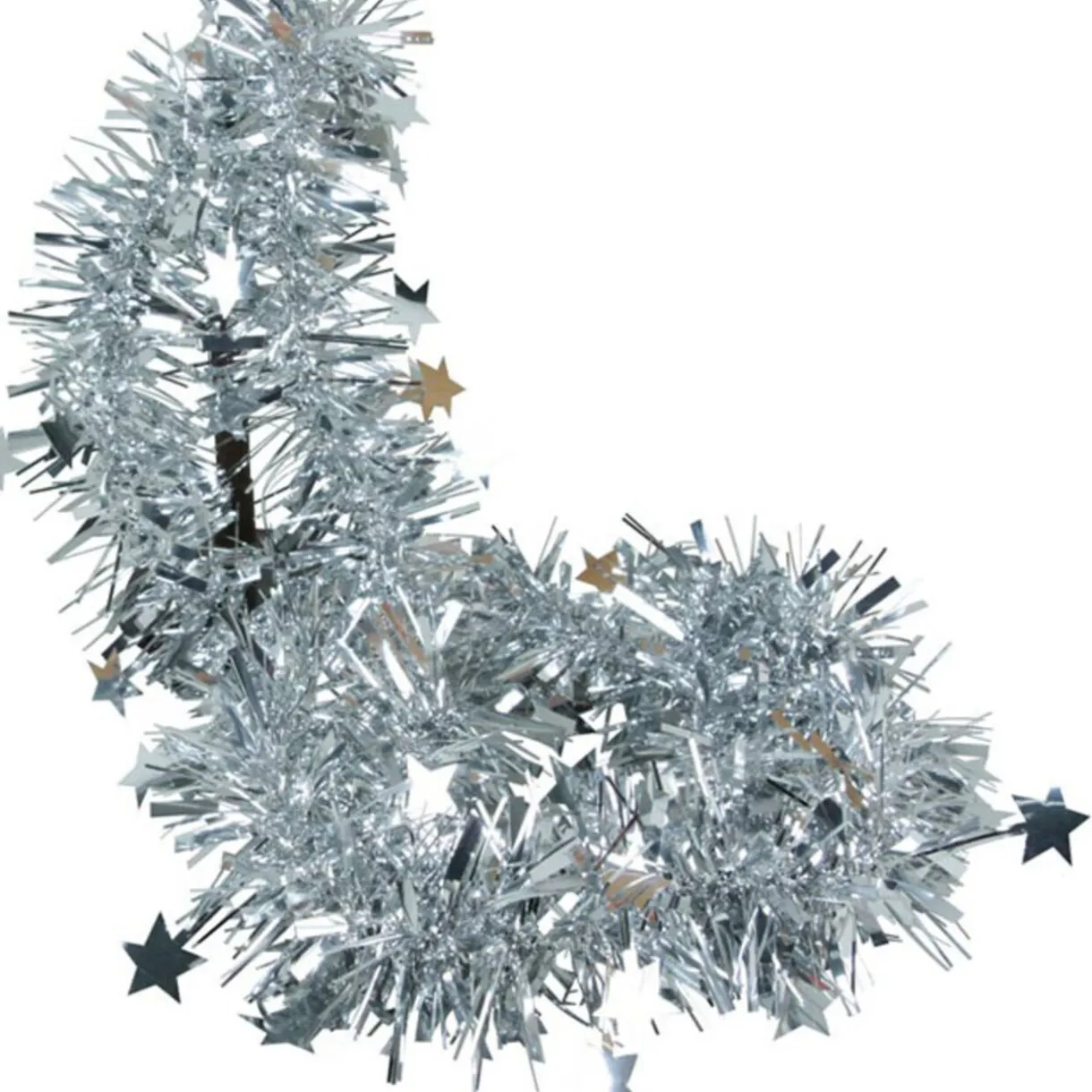 Gifi Guirlande de Noël argentée 2 m^ Décoration Extérieure De Noël