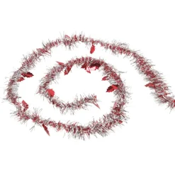 Gifi Guirlande de Noël argentée et rouge 2 m^ Décoration Extérieure De Noël