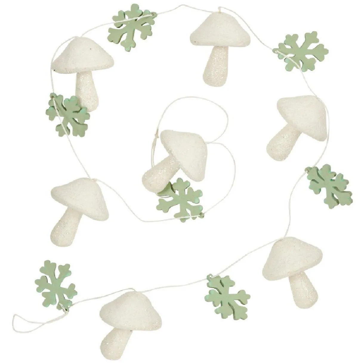 Gifi Guirlande de Noël champignons et flocons 1,80 m^ Décoration Sapin