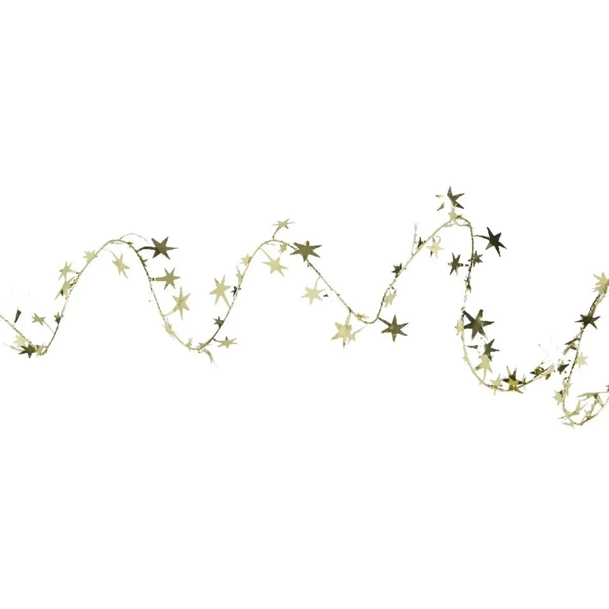 Gifi Guirlande de Noël dorée avec étoiles scintillantes^ Décoration Sapin