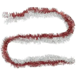 Gifi Guirlande de Noël rouge argentée 1,8 m^ Décoration Sapin