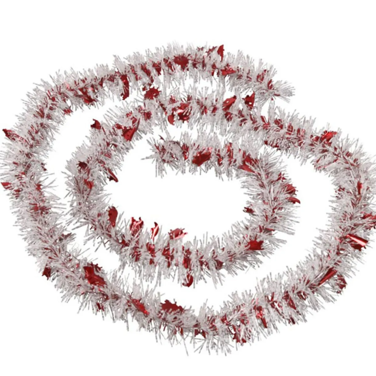 Gifi Guirlande de Noël rouge et blanche 2 m^ Décoration Extérieure De Noël