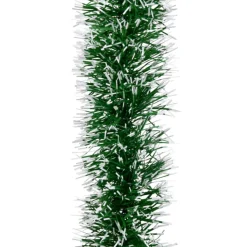 Gifi Guirlande de Noël verte blanche 2 m^ Décoration Extérieure De Noël