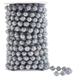 Gifi Guirlande de perles argentées 500 cm^ Décoration Sapin