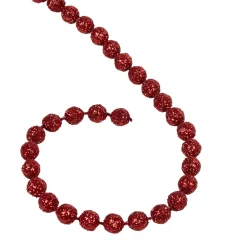 Gifi Guirlande de perles rouges pour Noël^ Décoration Sapin