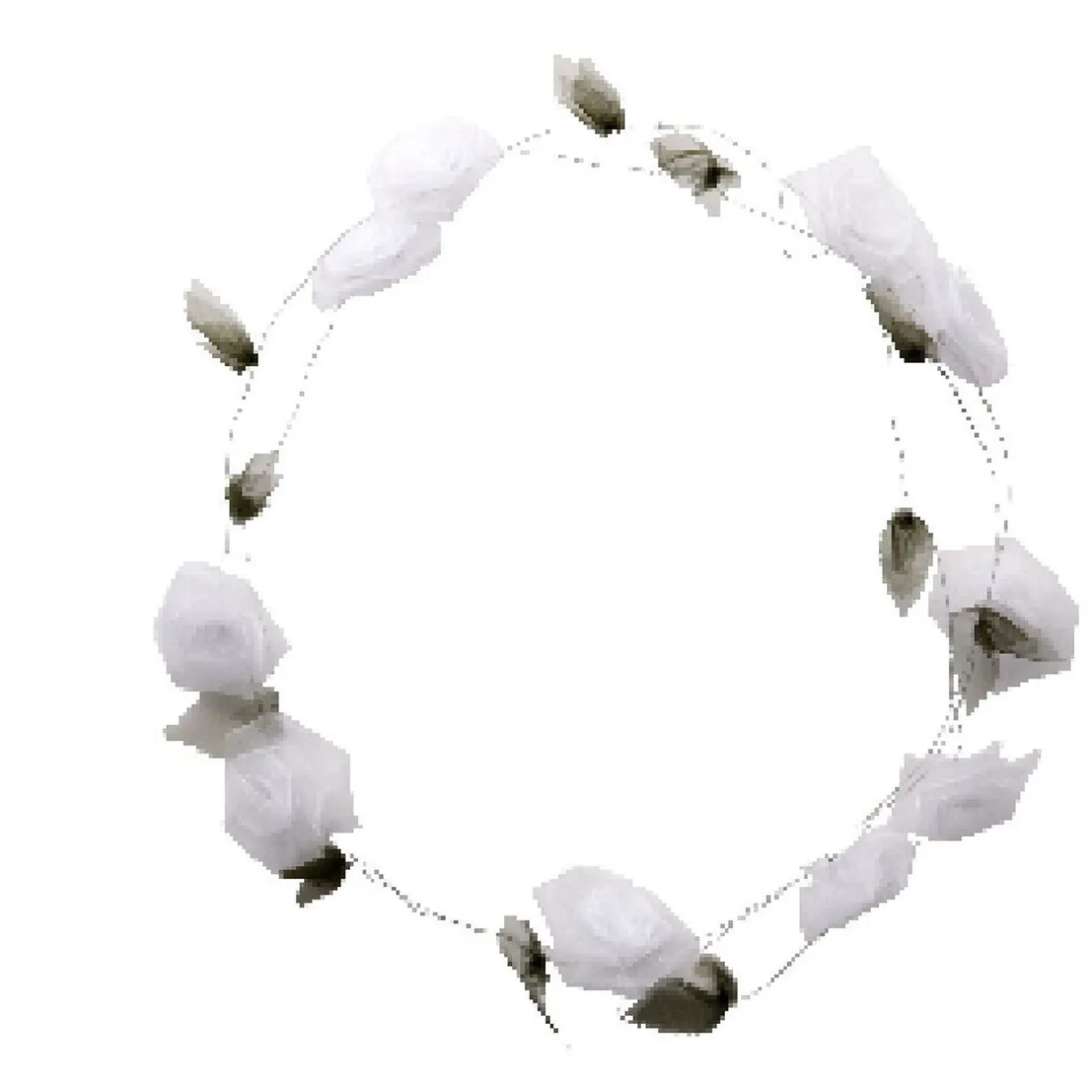 Best Gifi Guirlande de table de 10 roses blanches