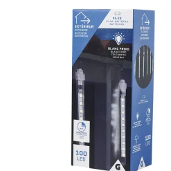 Gifi Guirlande extérieur 10 stalagmites 100 LED blanc froid^ Décoration Extérieure De Noël