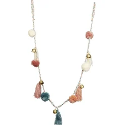 Gifi Guirlande fantaisie pompon rose blanc vert L120cm^ Décoration Sapin