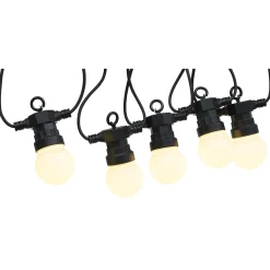 Outlet Gifi Guirlande guinguette 50 LED 10 boules blanches 6m