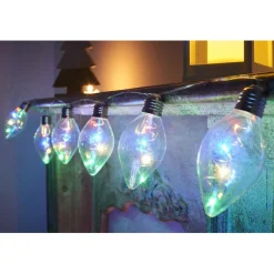 Gifi Guirlande électrique 6 ampoules à led multicolores L. 1 m^ Décoration Extérieure De Noël