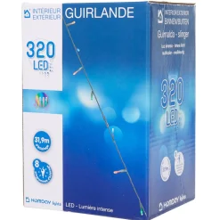 Gifi Guirlande électrique 320 led multicolore L. 31,9 m^ Décoration Extérieure De Noël