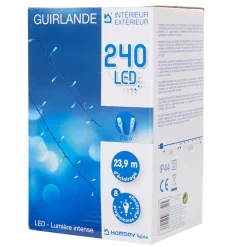 Gifi Guirlande électrique 240 led bleues L. 23,9 m^ Décoration Extérieure De Noël