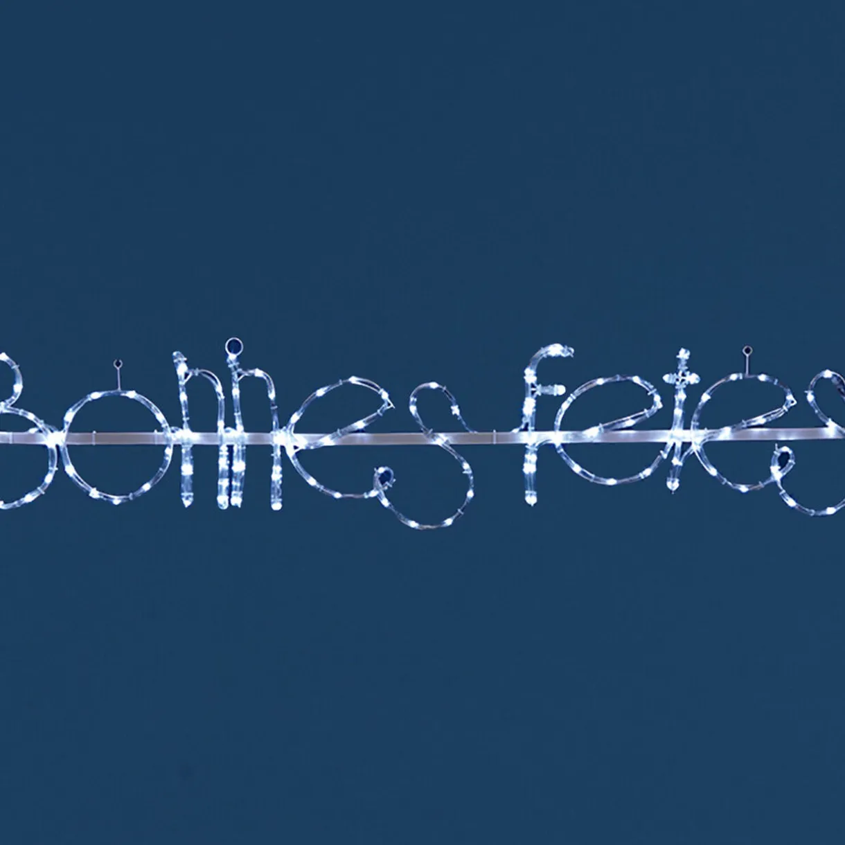 Gifi Guirlande électrique Bonnes fêtes blanc^ Décoration Extérieure De Noël