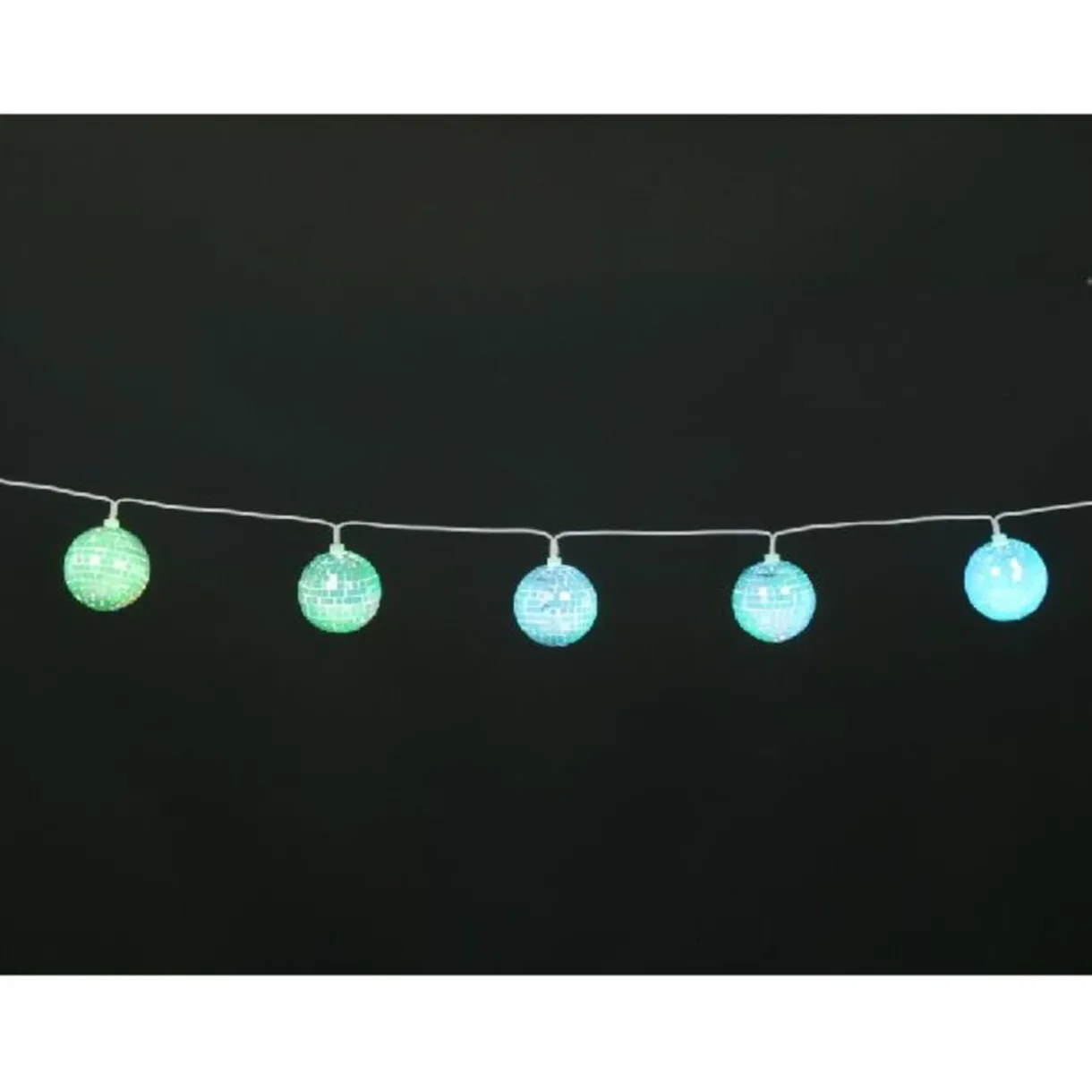 Gifi Guirlande électrique boules disco multicolores 1.42 m^ Décoration Extérieure De Noël
