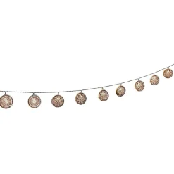 Gifi Guirlande électrique boules plates métal rosé 10 led L. 1,35 m^ Décoration Extérieure De Noël