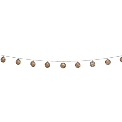 Gifi Guirlande électrique boules plates métal rosé 10 led L. 1,35 m^ Décoration Extérieure De Noël