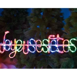 Gifi Guirlande électrique digitale Joyeuses Fêtes multicolore^ Décoration Extérieure De Noël