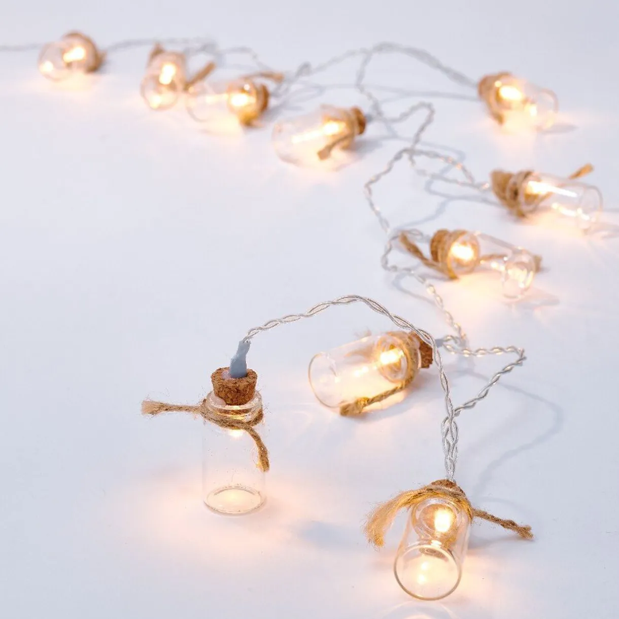 Gifi Guirlande électrique flacons lumineux blanc chaud L. 1,35 m^ Décoration Extérieure De Noël