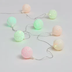 Gifi Guirlande électrique intérieure boules multicolores 8 LED fixe 1,75 m^ Décoration Extérieure De Noël