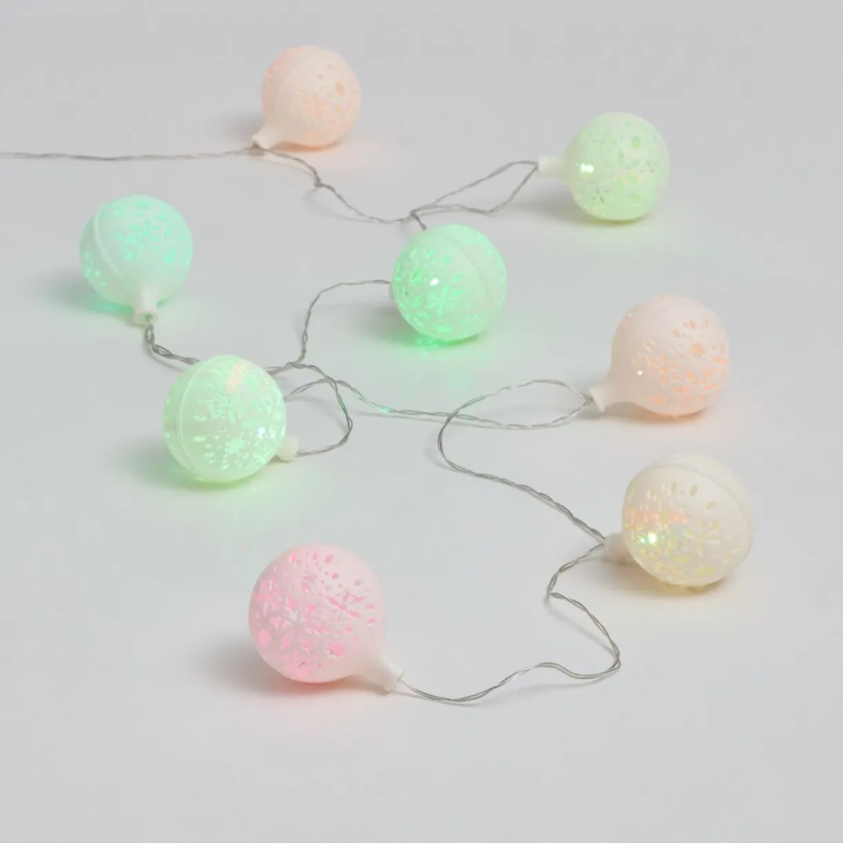 Gifi Guirlande électrique intérieure boules multicolores 8 LED fixe 1,75 m^ Décoration Extérieure De Noël