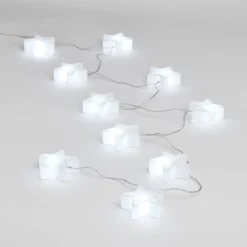 Gifi Guirlande électrique intérieure étoiles blanches 10 LED fixe 1,80 m^ Décoration Extérieure De Noël