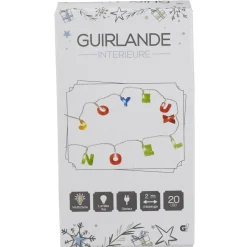 Gifi Guirlande électrique intérieure Joyeux Noël 20 LED fixe 2 m^ Décoration Extérieure De Noël
