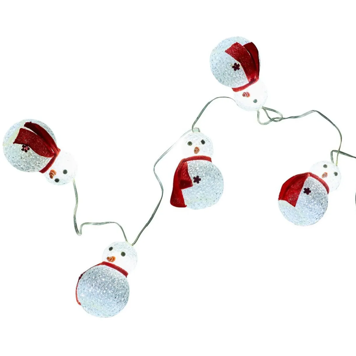 Gifi Guirlande électrique intérieure bonhomme de neige 8 LED fixe 1 m^ Décoration Extérieure De Noël