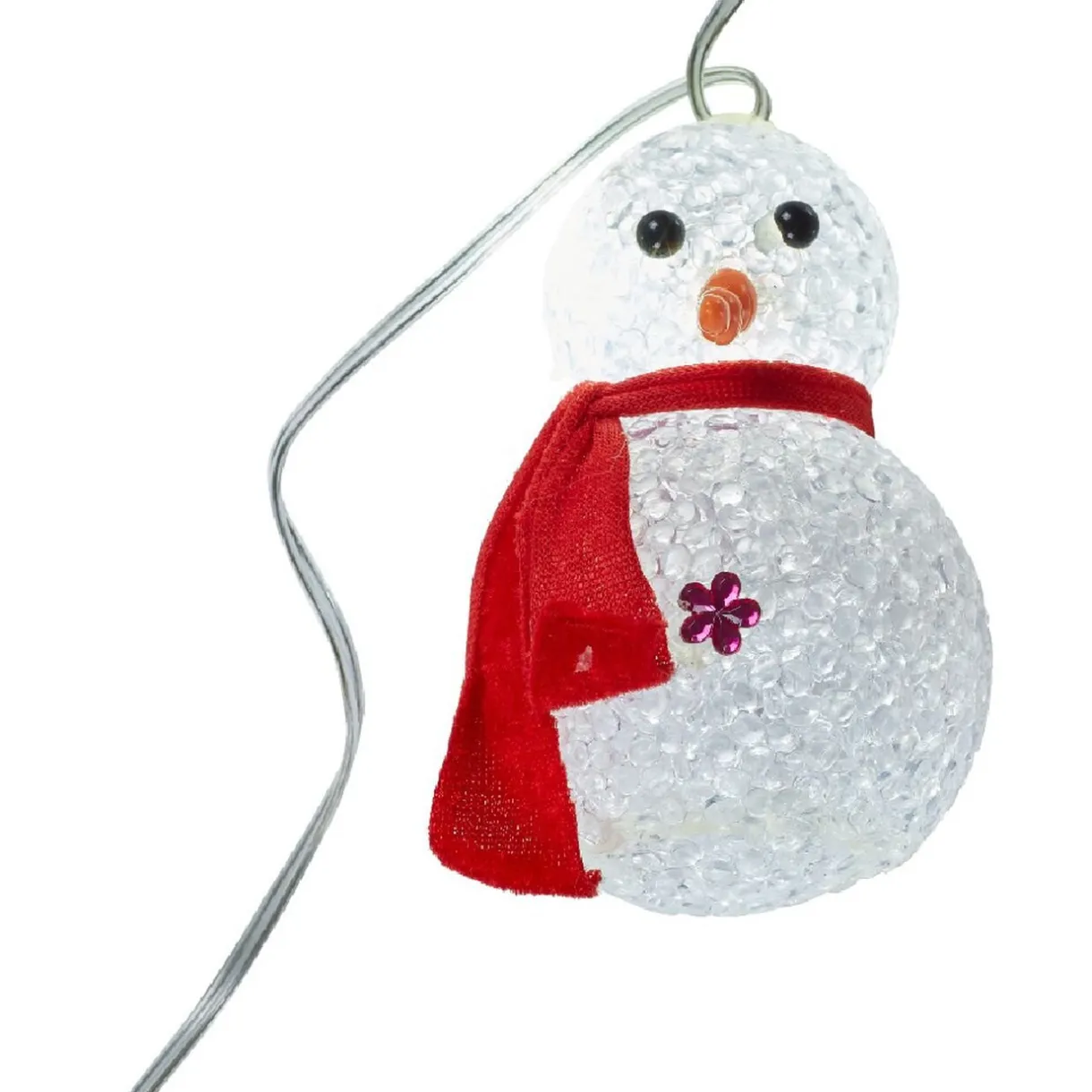 Gifi Guirlande électrique intérieure bonhomme de neige 8 LED fixe 1 m^ Décoration Extérieure De Noël