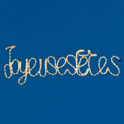 Gifi Guirlande électrique Joyeuses Fêtes blanche L97xH36 cm^ Décoration Extérieure De Noël