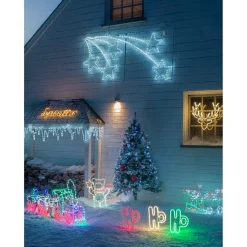 Gifi Guirlande électrique Joyeuses Fêtes blanche L97xH36 cm^ Décoration Extérieure De Noël