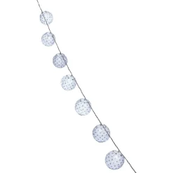 Gifi Guirlande électrique lampions blancs à étoiles dorées 1,8 m^ Décoration Extérieure De Noël