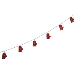 Gifi Guirlande électrique lumineuse 10 gants rouges L. 1,35 m^ Décoration Extérieure De Noël